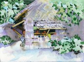 Looking out of the house