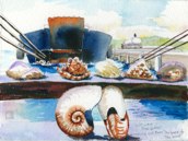 Barge is getting fuel - My view from the salon