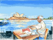 Sept 30 Sydney Harbor view from Park Hyatt Hotel
