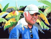 Peter Keller with albino KusKus