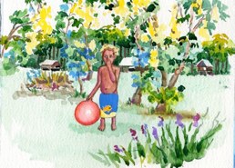 10-31 Russell Island giving out baloons