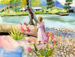 11-5 Randuvu village-- Blond natives everywhere