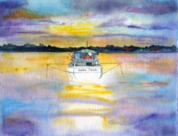 11-22 the golden dawn goes off in the sunset..