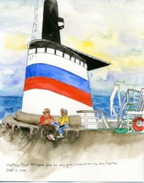 Ed learning about the ship